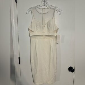 Sexy white midi dress